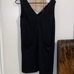 Black suede dress